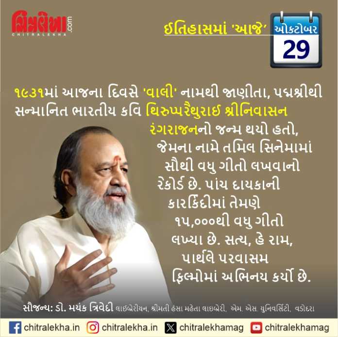 ૨૯ ઑક્ટોબર ૨૦૨૫