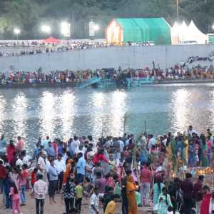 અમદાવામાં છઠ પૂજાની કરવામાં આવી ઉજવણી