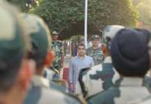 નાયબ મુખ્યમંત્રીએ જવાનો સાથે રાષ્ટ્રગીતનું સમૂહગાન કર્યું