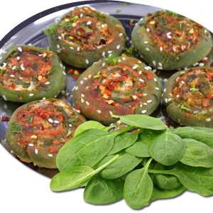 પાલક પિનવ્હીલ પરોઠા