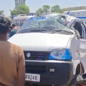 સાબરકાંઠામાં ગોઝારો અકસ્માત: બસે કારને કચડી, 6 લોકોના મોત