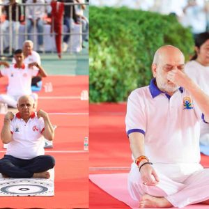 યોગ દિવસે માણસામાં CM ભૂપેન્દ્ર પટેલ તો અમદાવાદમાં ગૃહમંત્રી અમિત શાહે કર્યા યોગાસન