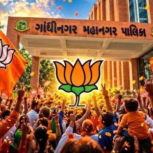 ગુજરાત સ્થાનિક સ્વરાજ્ય ચૂંટણી: ગાંધીનગર, ઓખા અને થરામાં ભાજપનો ભવ્ય વિજય